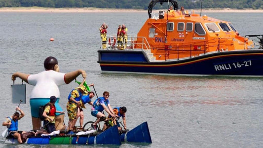 Chunk Hits The Sea for Mumbles Raft Race