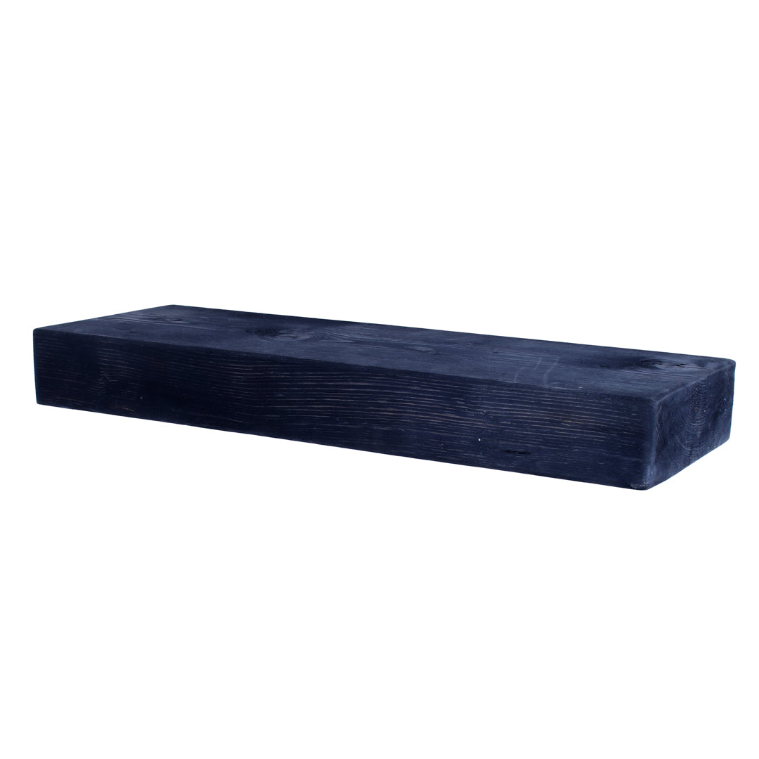 An example of a solid charcoal stained 'Extremely Chunky' premium C24 board for use as a shelf, approx 3ft long.