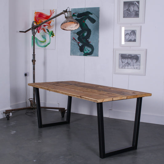 Reclaimed Rustic Scaffold Board Dining Table - Chunk One