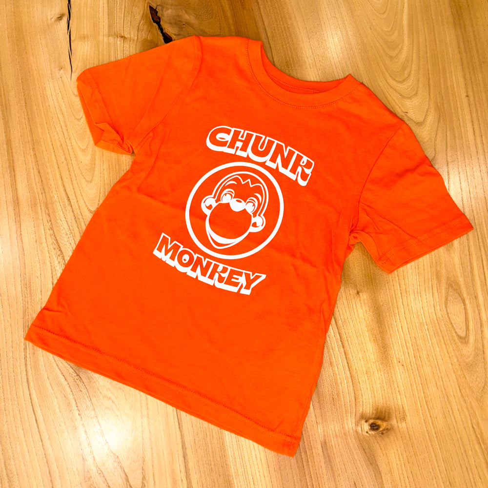 Chunk Monkey Face Kids T-Shirt (Orange)