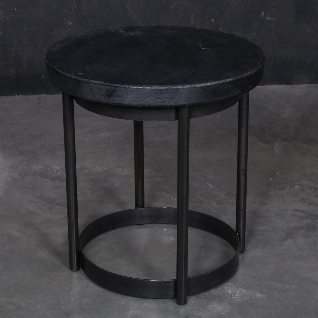 Rustic Industrial Stool Swansea Handmade Furniture Chunk Monkey Charcoal