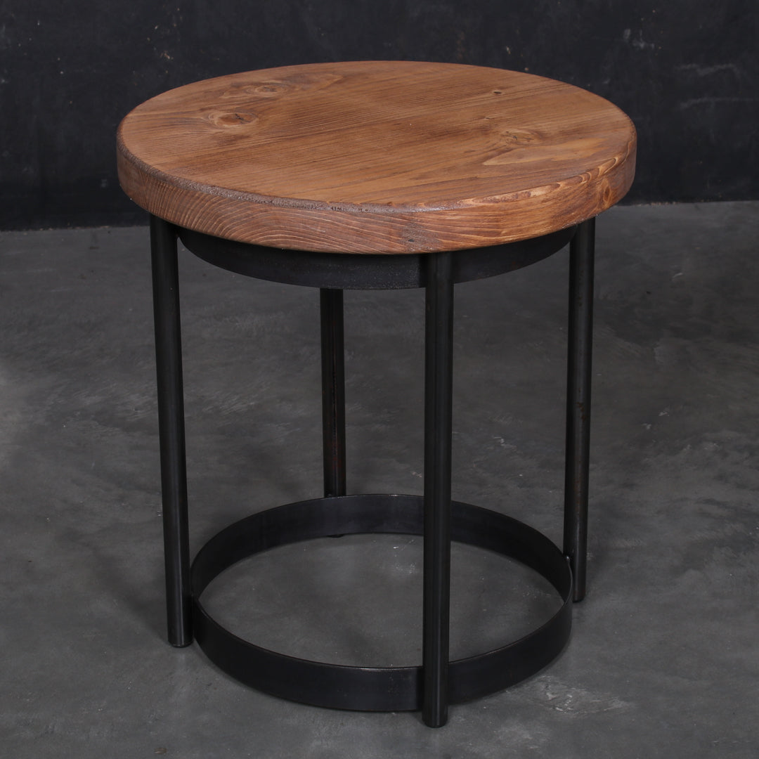 Rustic Industrial Stool Swansea Handmade Furniture Chunk Monkey Farmhouse