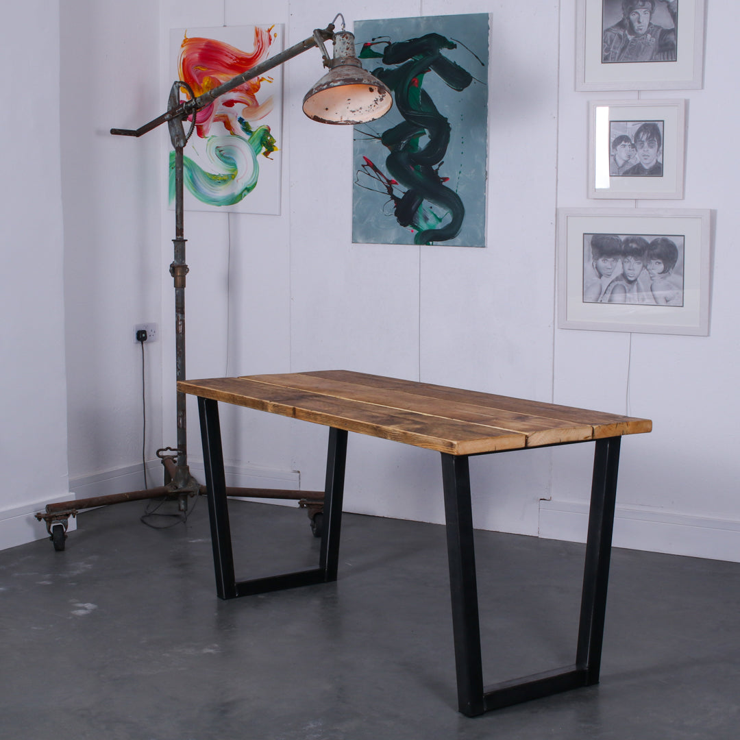 Reclaimed Scaffold Board Dining Table - Chunk One
