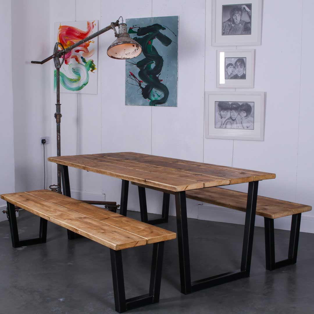 Reclaimed Scaffold Board Bench Chunk One
