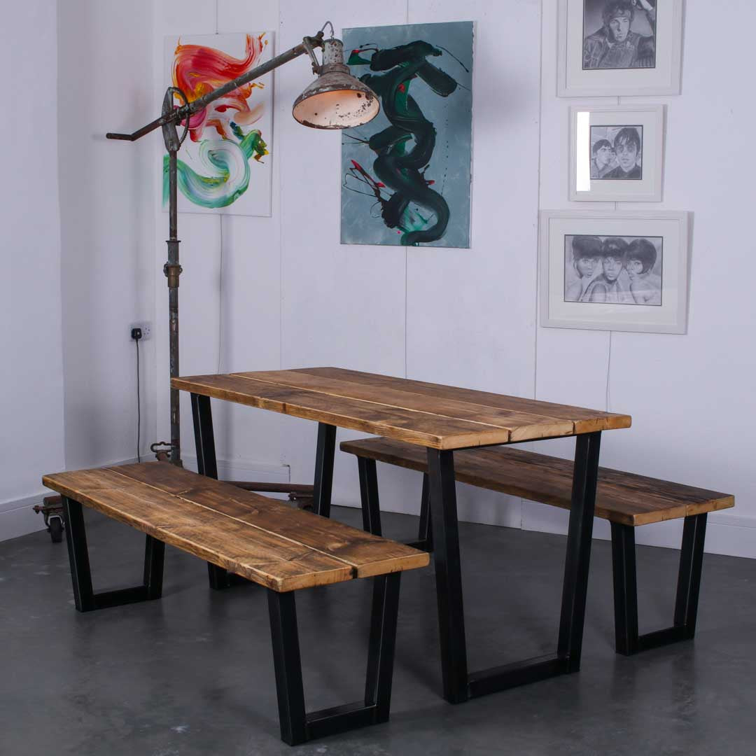 Reclaimed Scaffold Board Bench Chunk One