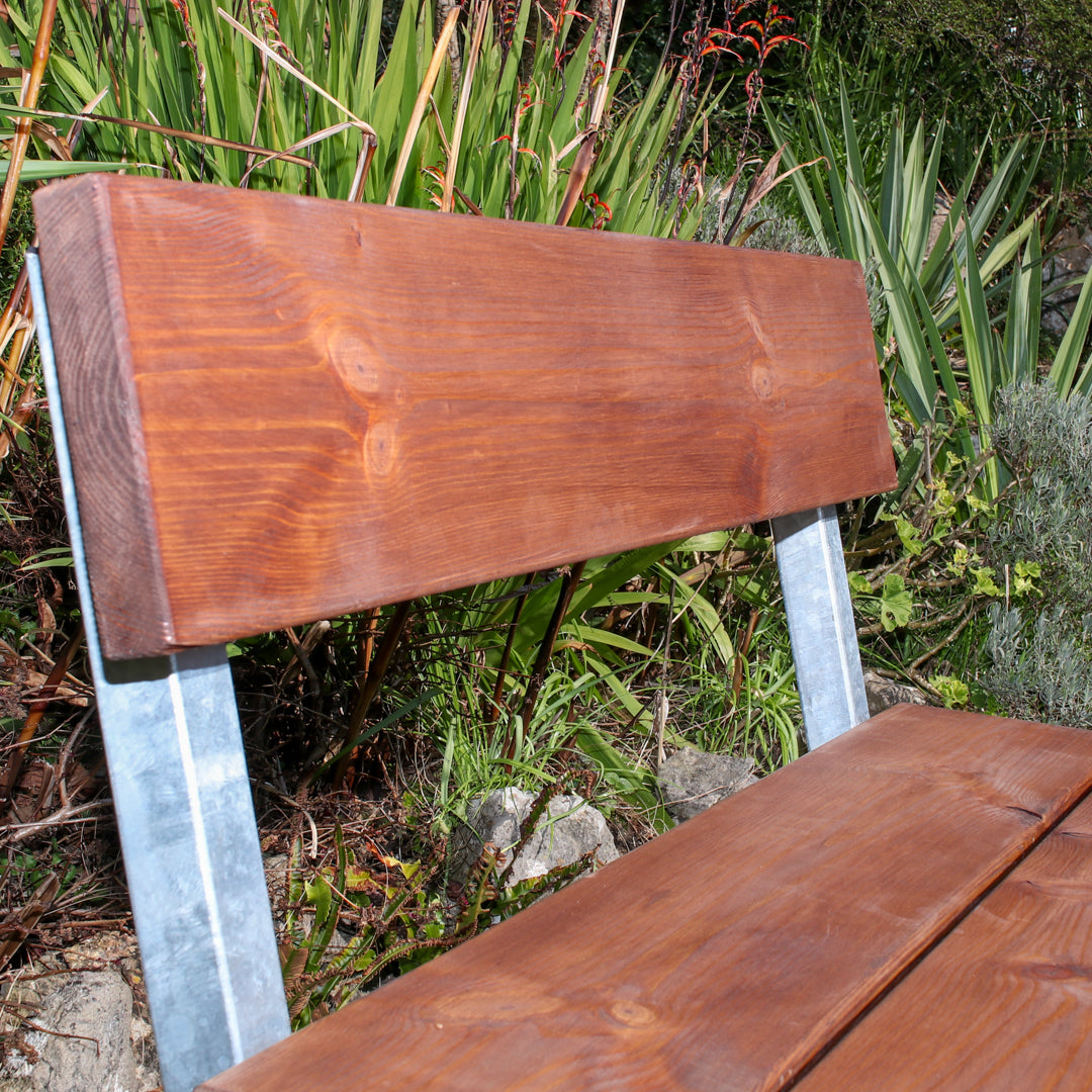 Extra Chunky Garden Bench With Back - Chunk Five