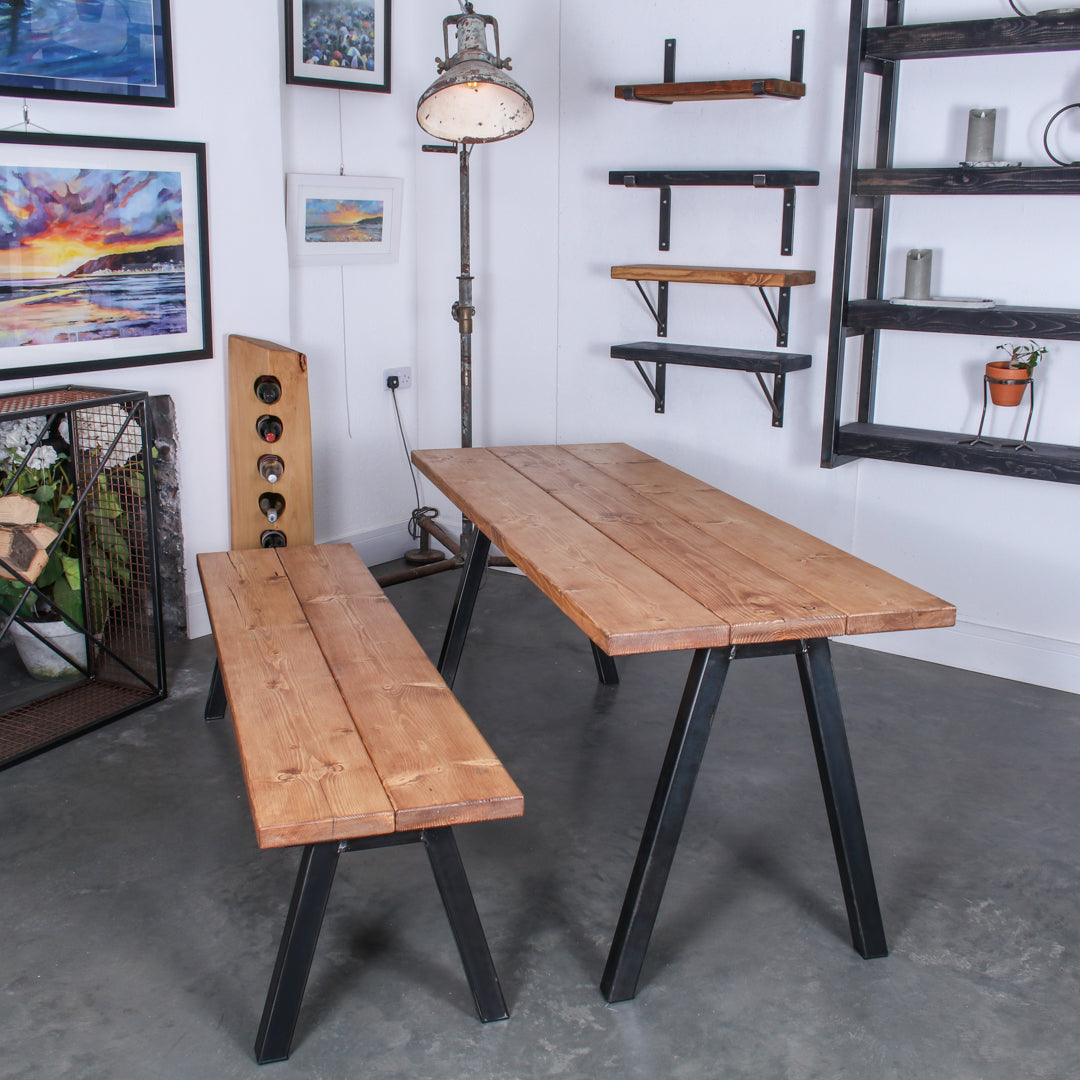 Rustic Industrial Extra Chunky Dining Table - Chunk Two