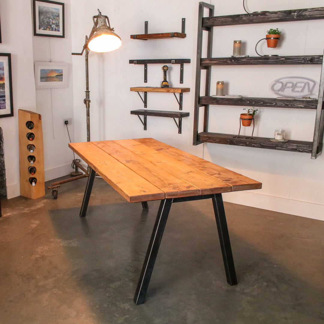 Rustic Industrial Extra Chunky Dining Table - Chunk Two