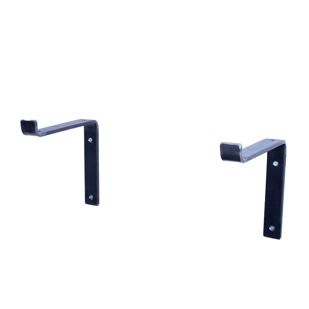 Handmade Industrial Folded Steel Shelf Brackets DOWN