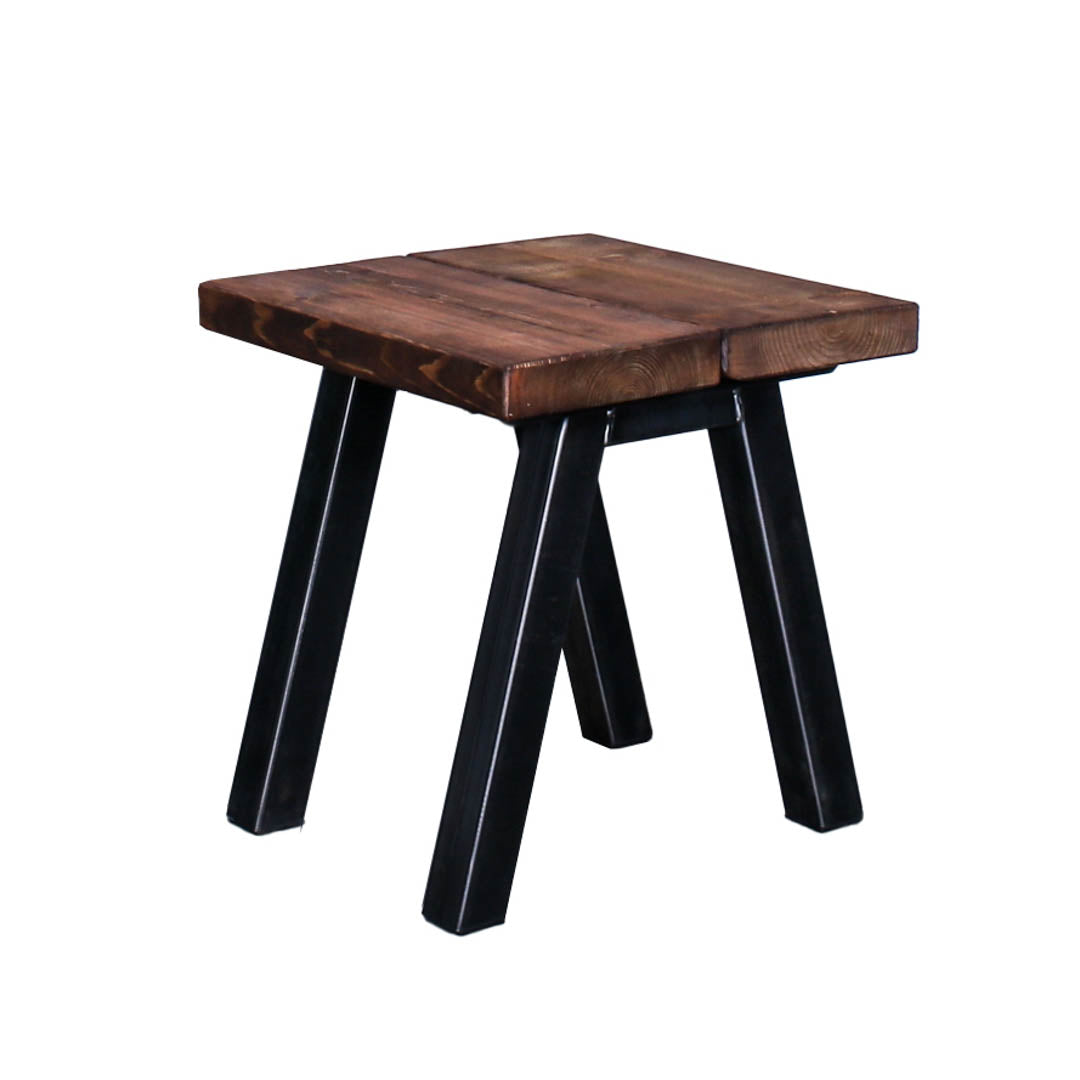 extra chunky handmade rustic industrial side table chunk 2 walnut