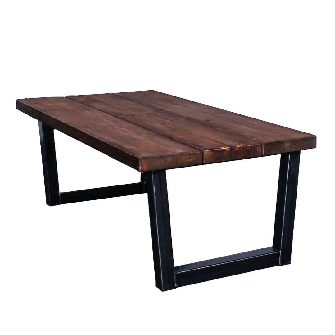 extra chunky rustic industrial coffee table chunk 1 3 board walnut
