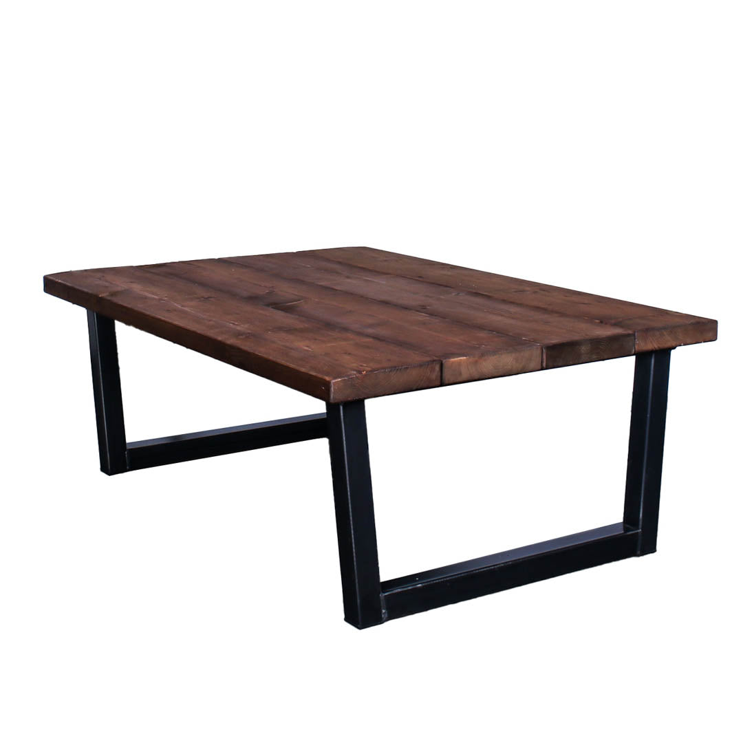 extra chunky rustic industrial coffee table chunk 1 4 board walnut