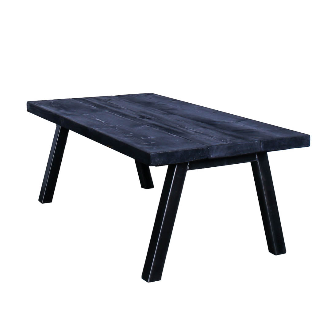 extra chunky rustic industrial coffee table chunk 2 3 boards charcoal