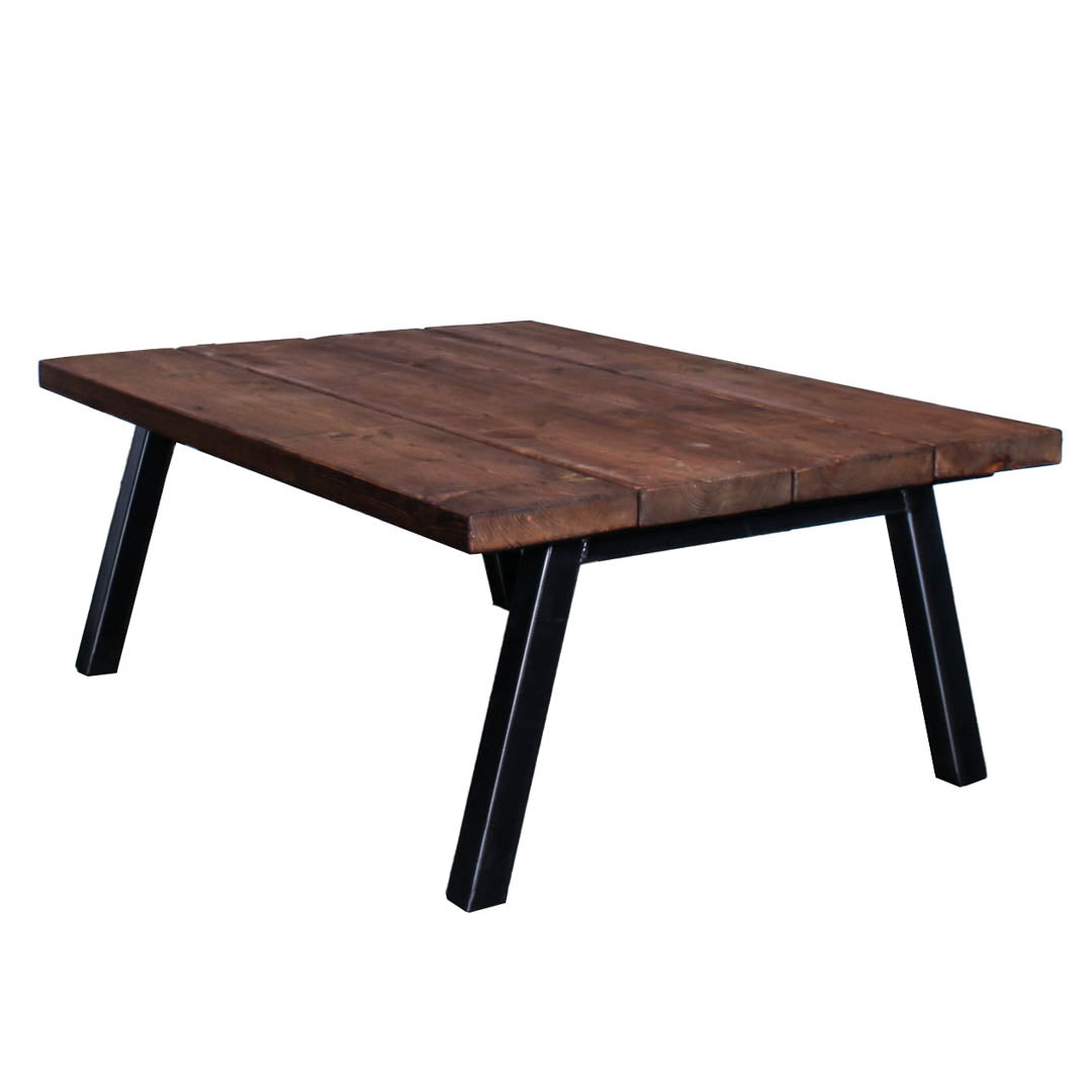 extra chunky rustic industrial coffee table chunk 2 4 boards walnut