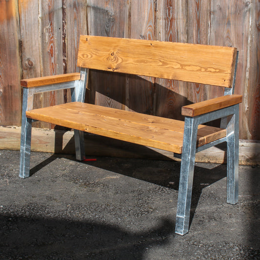 Extra Chunky Garden Bench With Arms & Back