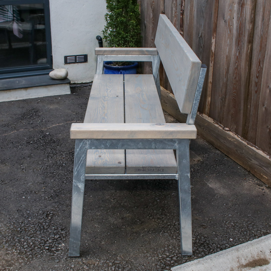 Extra Chunky Garden Bench With Arms & Back
