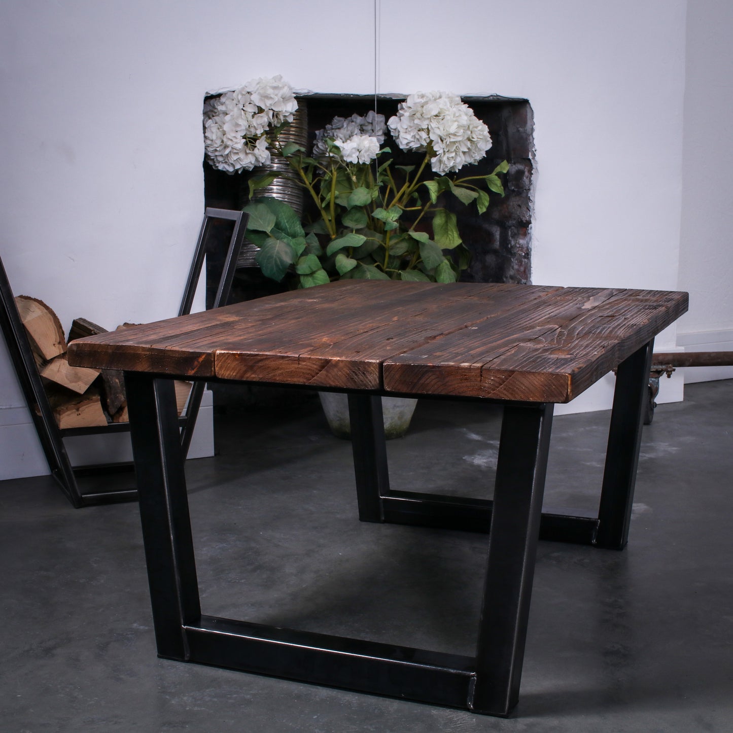 Rustic Industrial Reclaimed Scaffold Board Coffee Table Chunk One