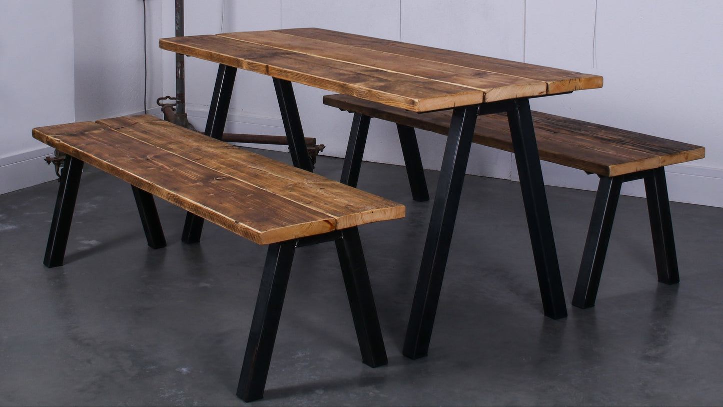 Reclaimed Rustic Scaffold Board Dining Table - Chunk Two