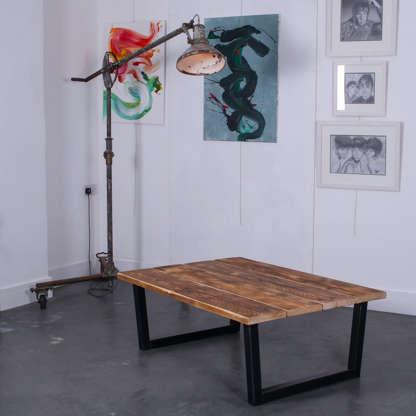 Rustic Industrial Reclaimed Scaffold Board Coffee Table Chunk One