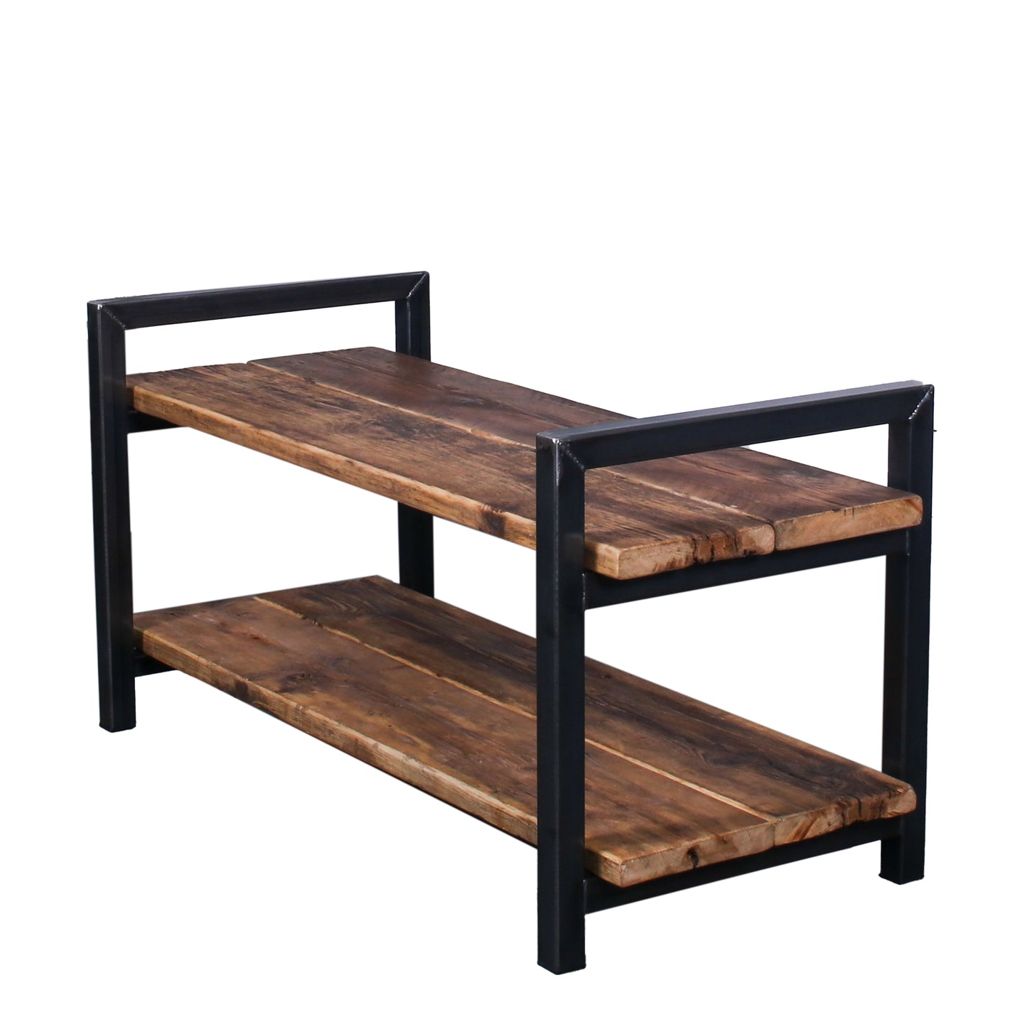 Rustic Industrial Reclaimed Scaffold Board Two Tier Coffee Table