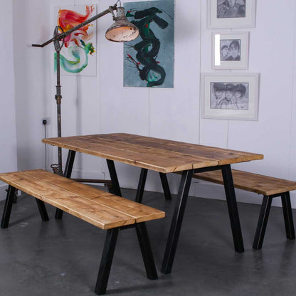 Reclaimed Scaffold Board Bench - Chunk Two