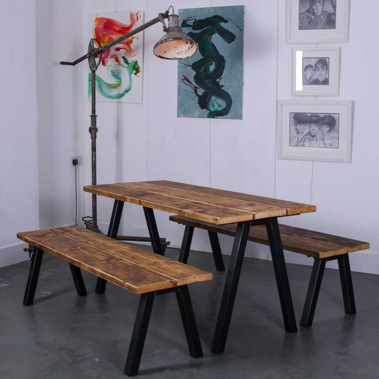Reclaimed Scaffold Board Bench - Chunk Two