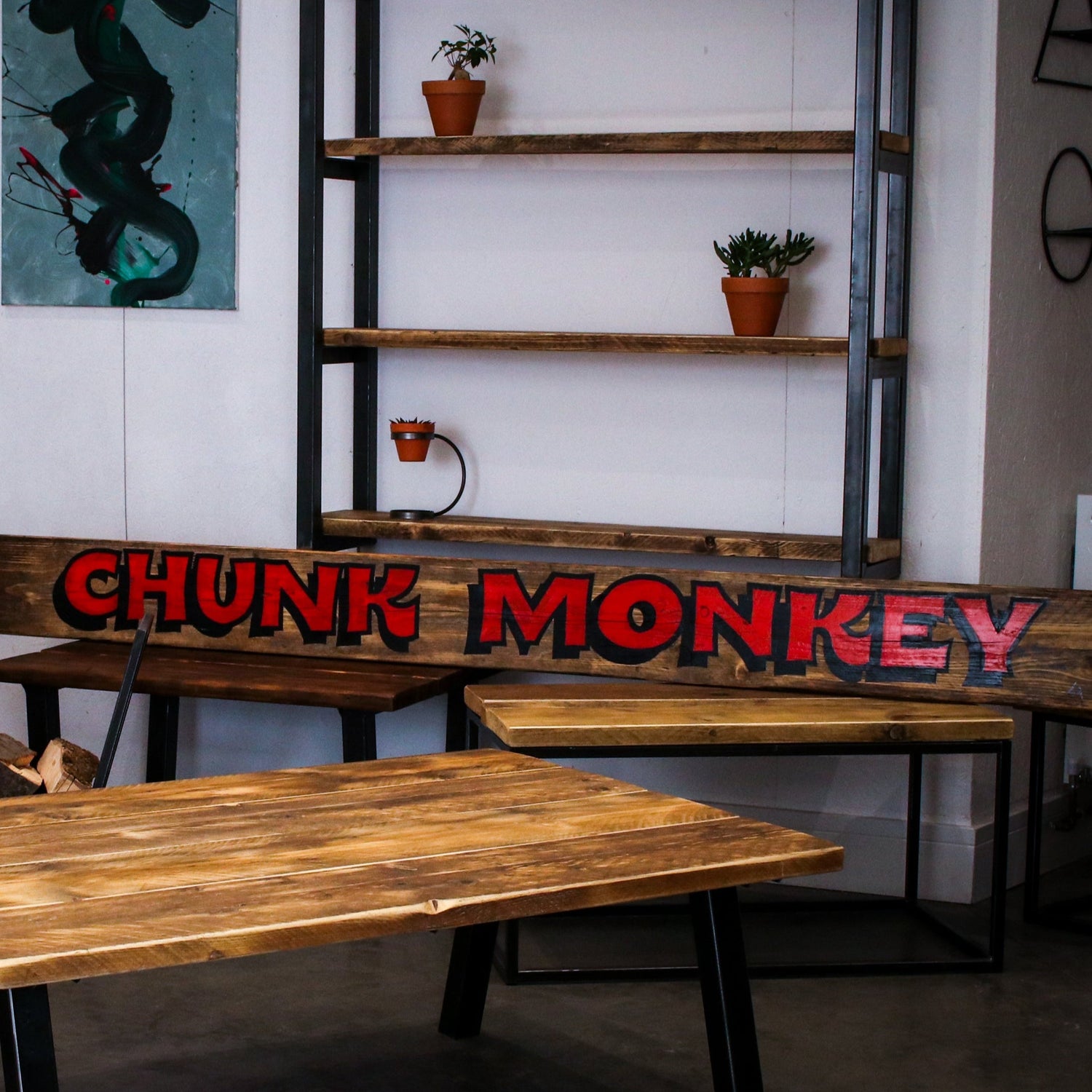 rustic industrial reclaimed scaffold board furniture