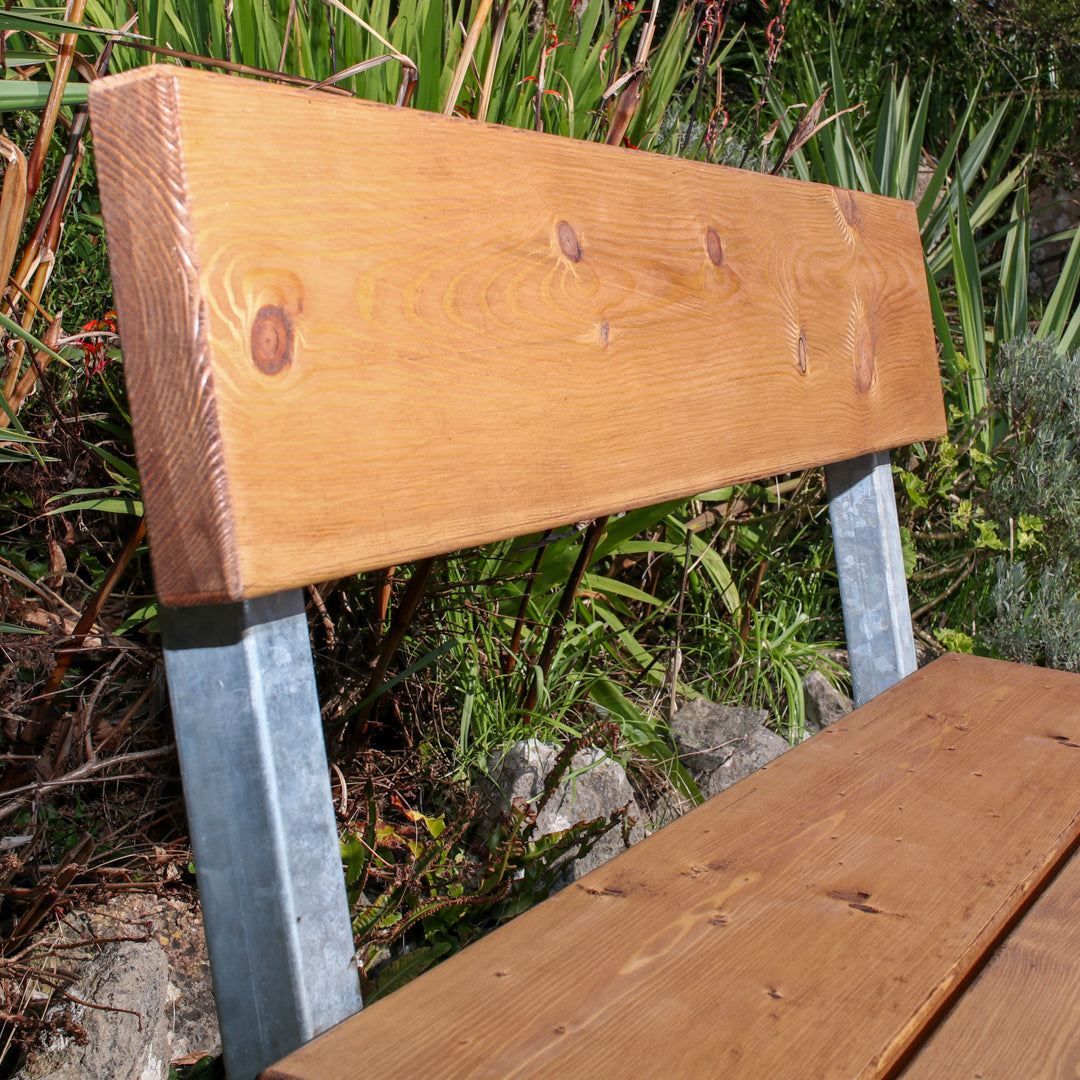 Extra Chunky Garden Bench With Back - Chunk Five