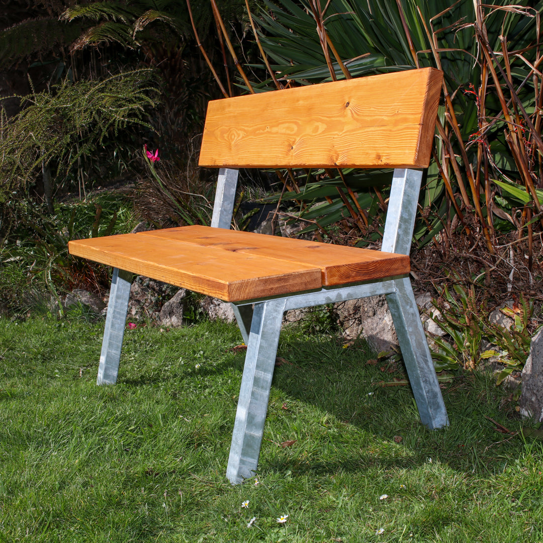 Extra Chunky Garden Bench With Back - Chunk Five