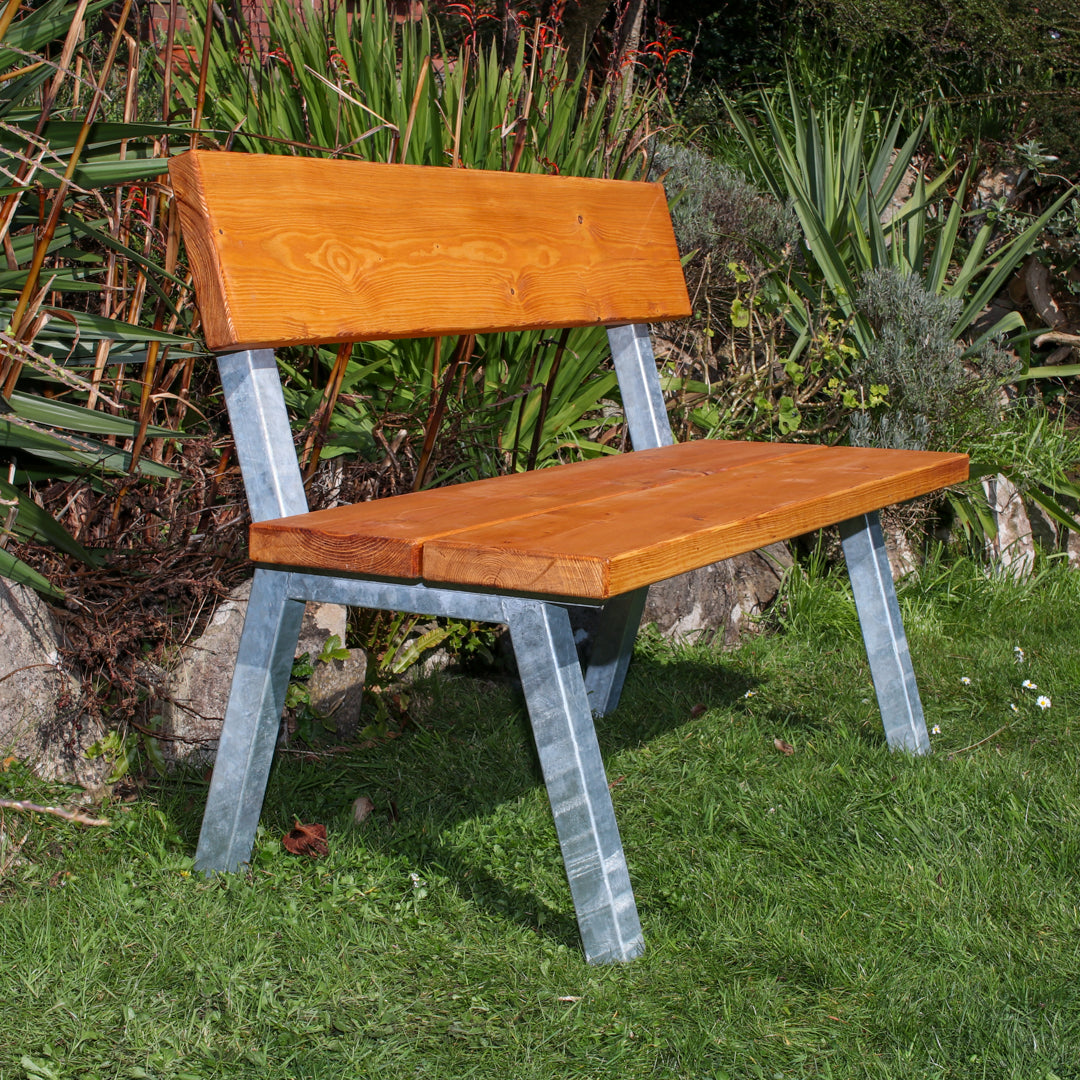 Extra Chunky Garden Bench With Back - Chunk Five