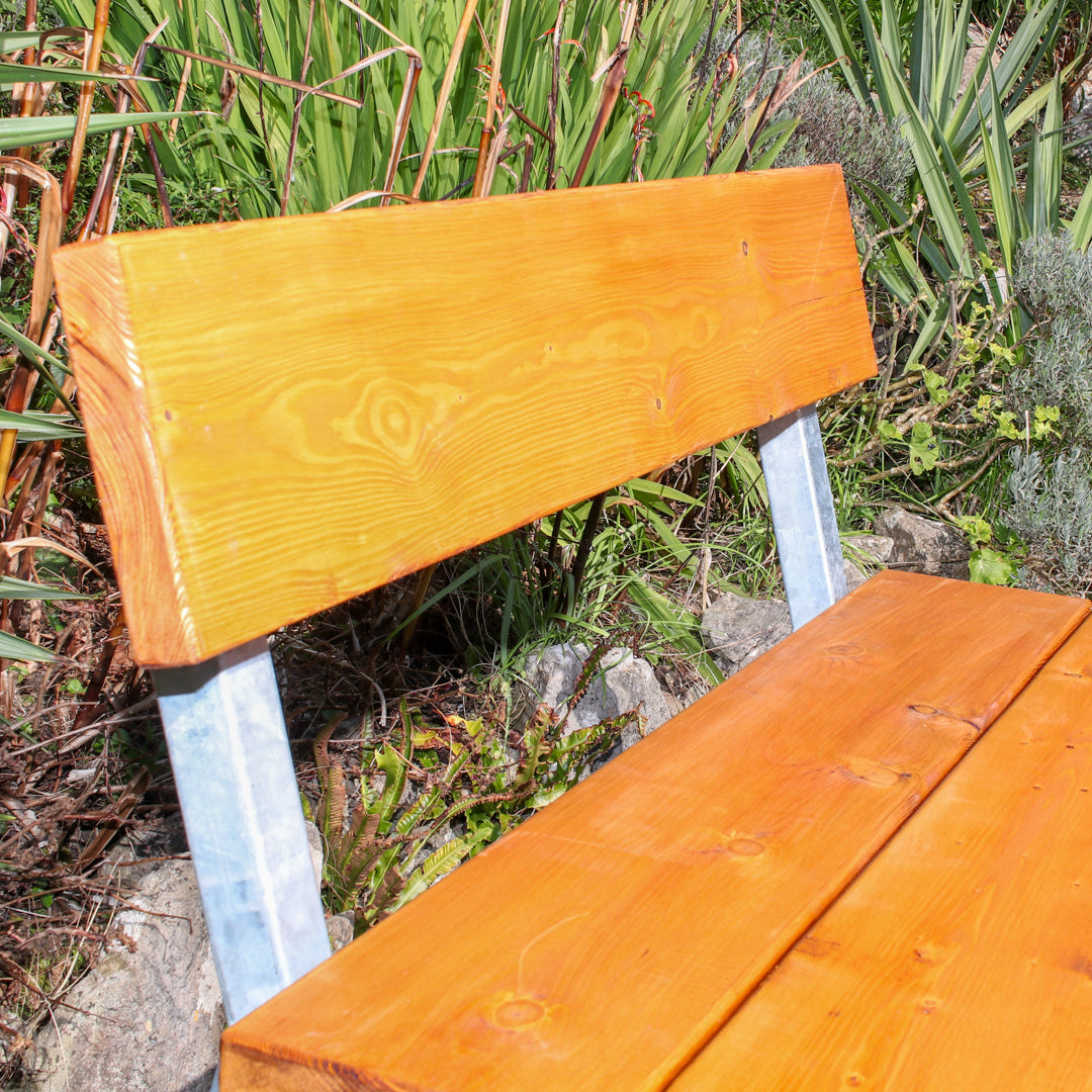 Extra Chunky Garden Bench With Back - Chunk Five
