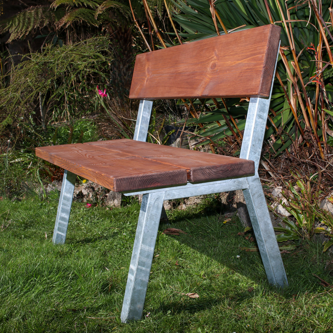 Extra Chunky Garden Bench With Back - Chunk Five