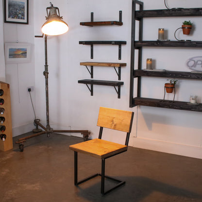 Rustic Industrial Extra Chunky Cantilever Chair