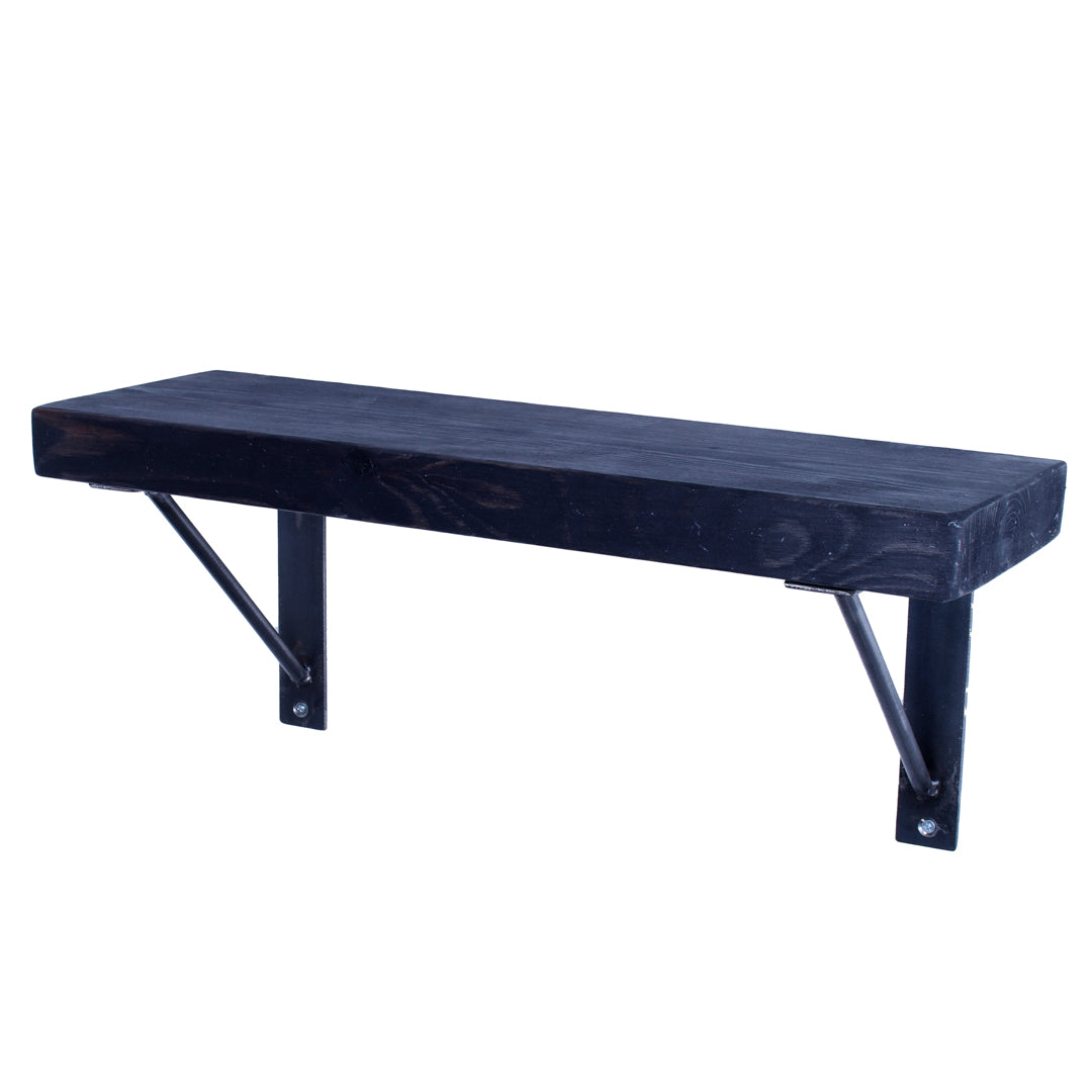 Rustic Industrial Extra Chunky Shelf with Round Bar Brackets