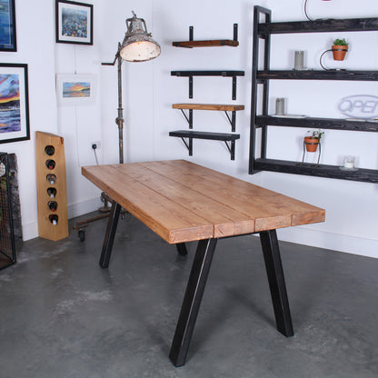Rustic Industrial Extremely Chunk Dining Table - Chunk Two Xtra