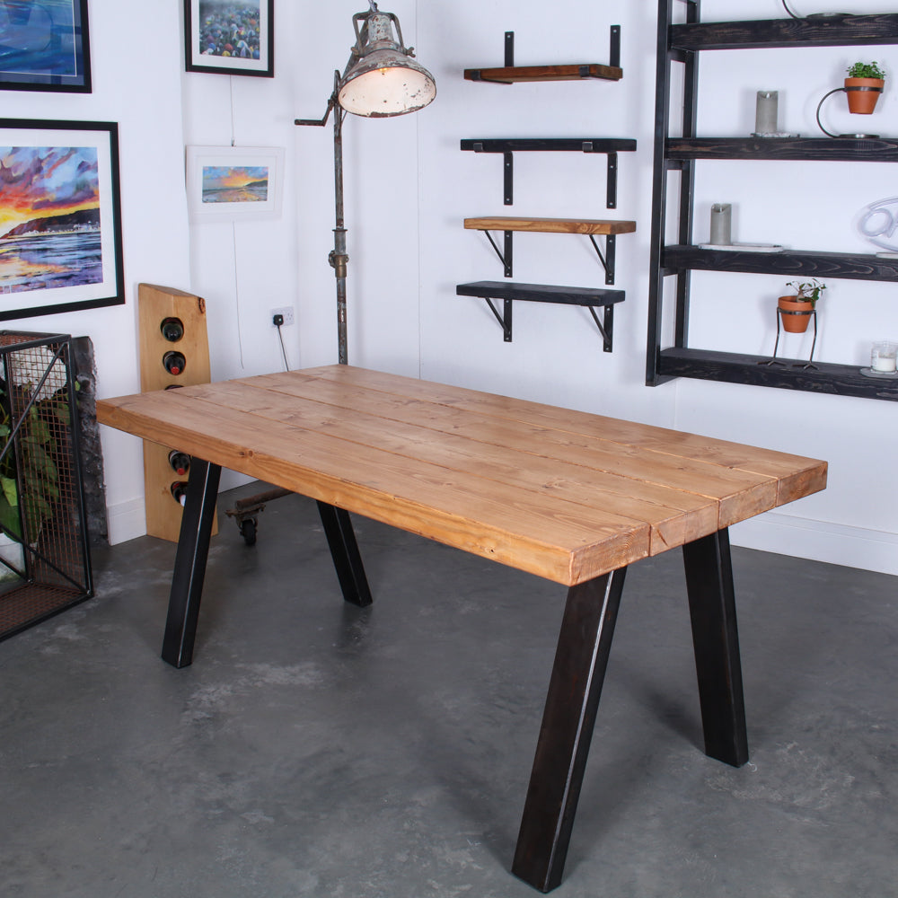 Rustic Industrial Extremely Chunk Dining Table - Chunk Two Xtra