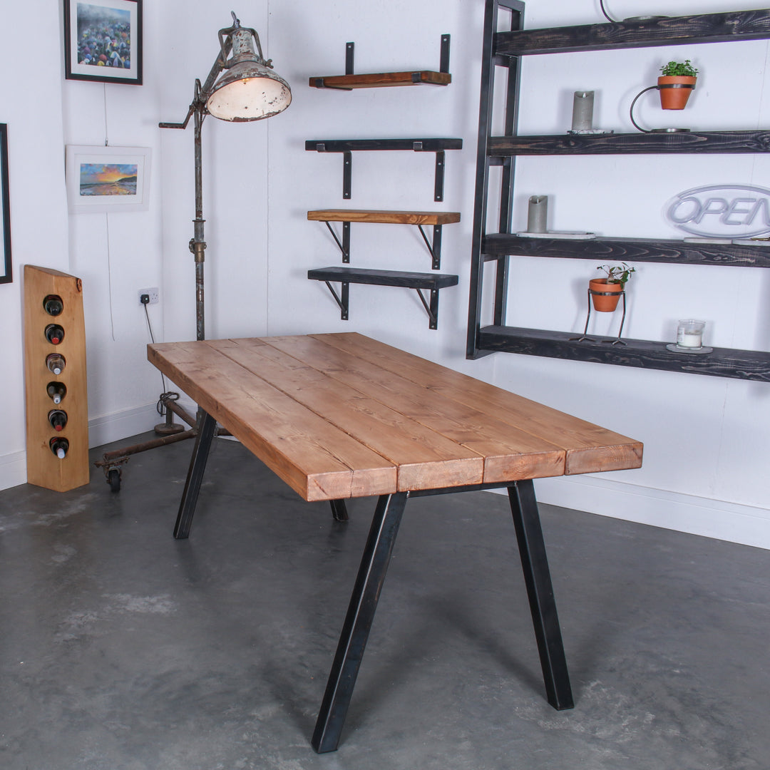 Rustic Industrial Extremely Chunky Dining Table - Chunk Two