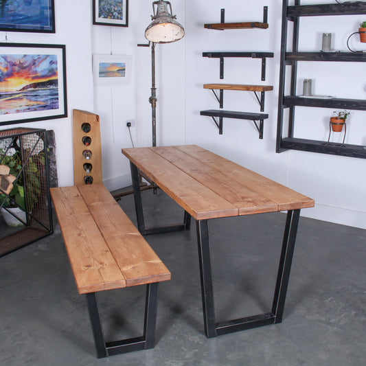 Rustic Industrial Extra Chunky Dining Table - Chunk One