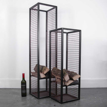 Tall Industrial Log Rack
