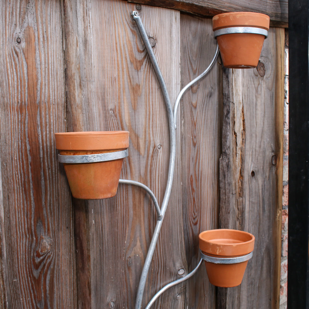 Galvanised Vine Plant Pot Holder