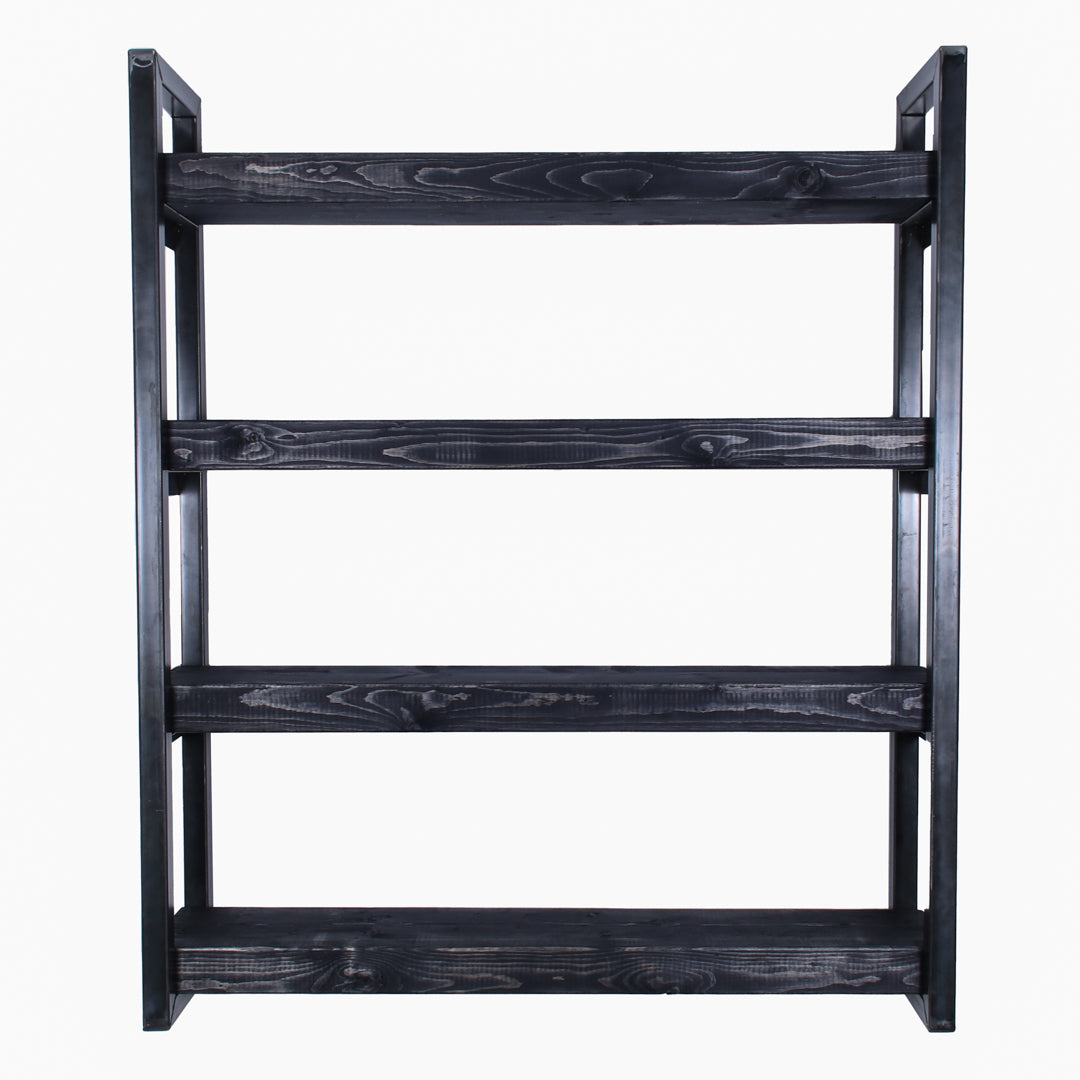 extremely chunky rustic industrial shelving unit 4 boards charcoal