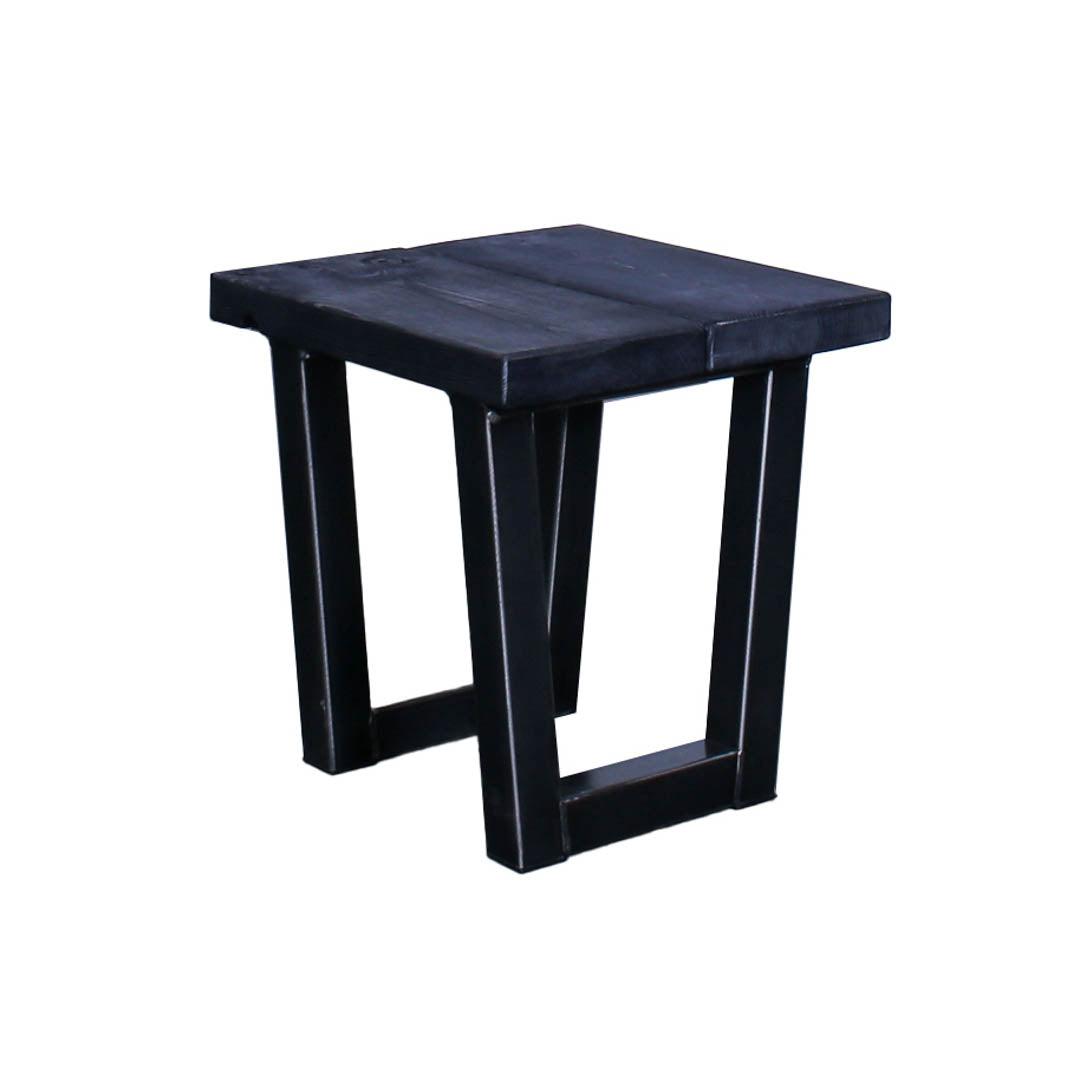 extra chunky handmade rustic industrial side table chunk 1 charcoal