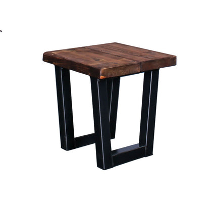 extra chunky handmade rustic industrial side table chunk 1 walnut