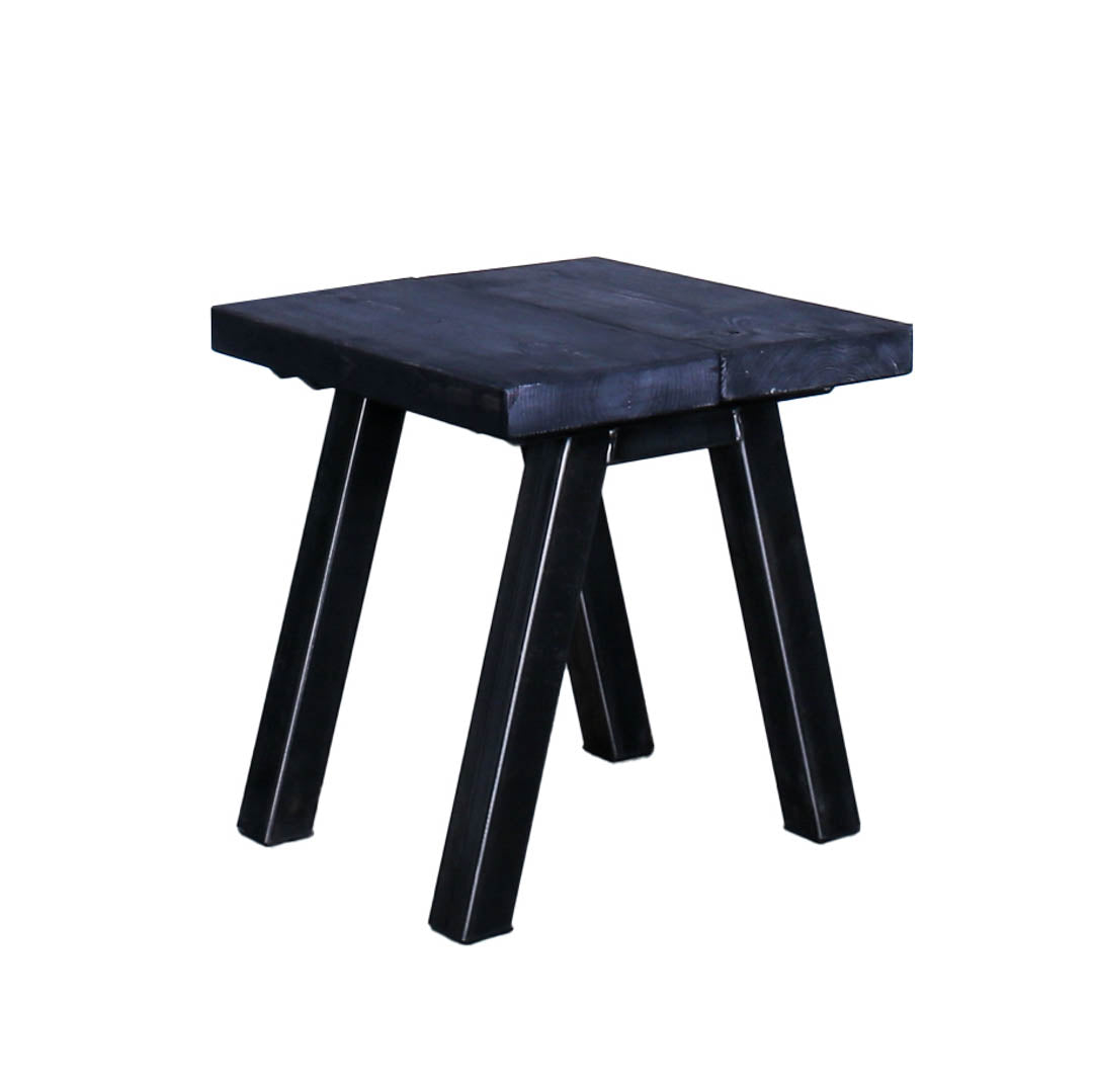 extra chunky handmade rustic industrial side table chunk 2 charcoal