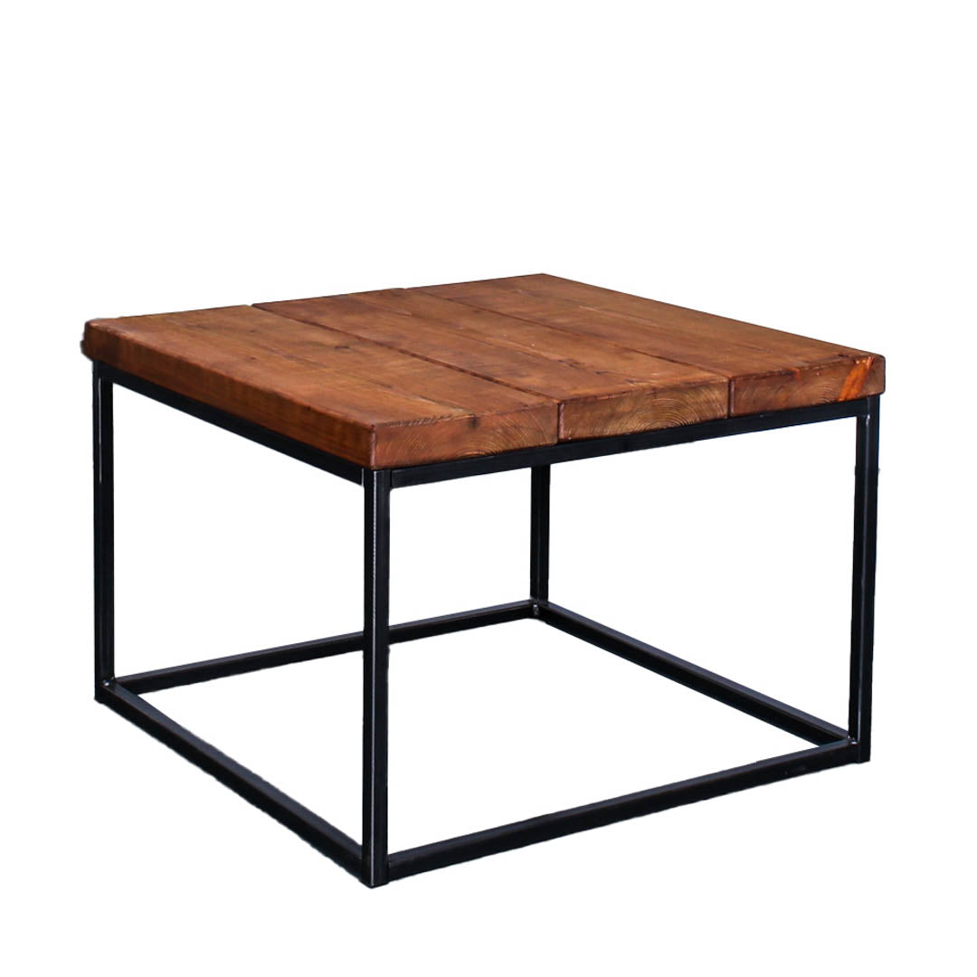 extra chunky rustic industrial cube coffee table 1 oak