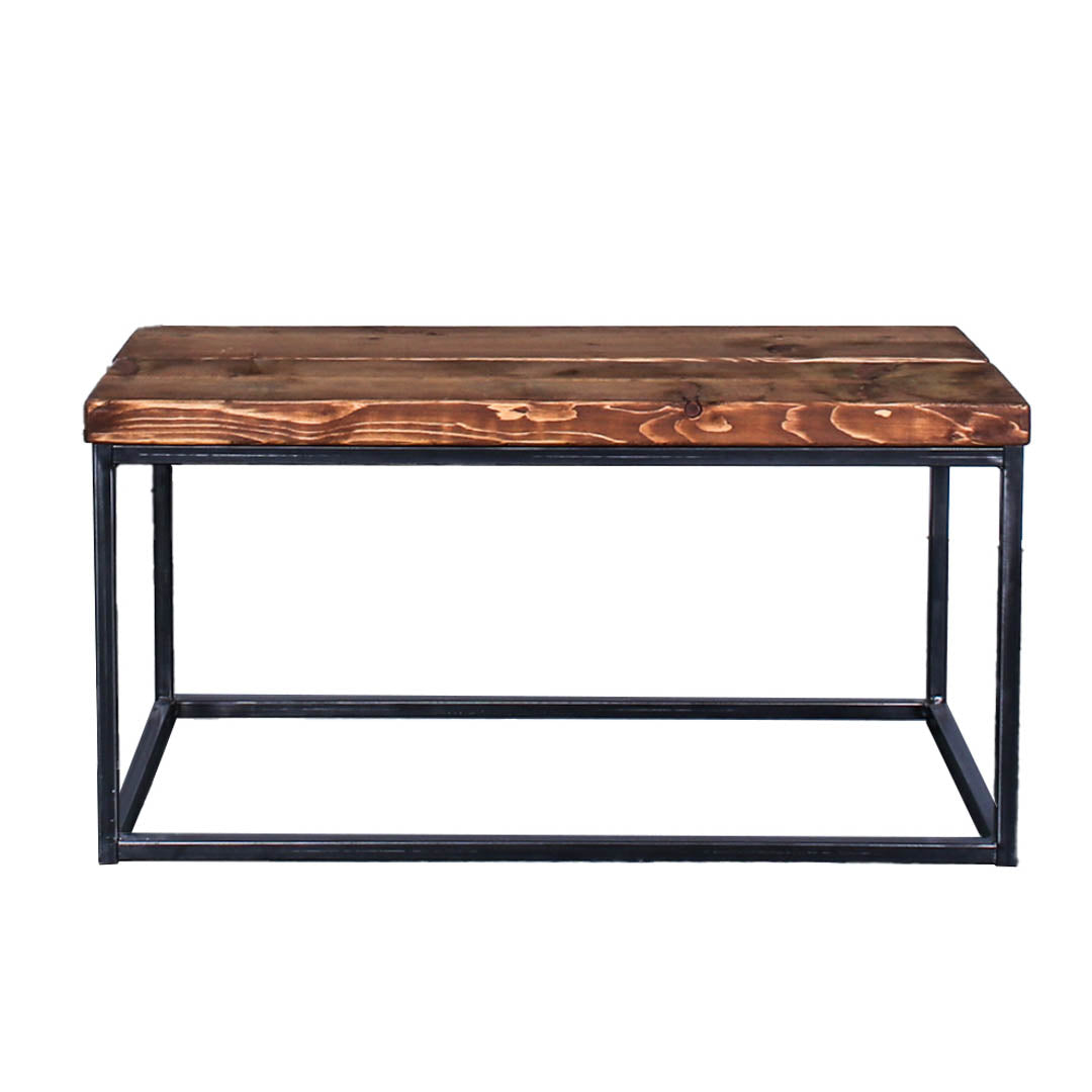 extra chunky rustic industrial cube coffee table 2 oak