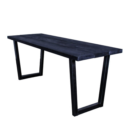 extra chunky rustic industrial dining table chunk 1 3 boards charcoal