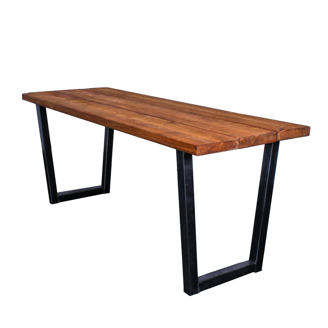 extra chunky rustic industrial dining table chunk 1 3 boards oak