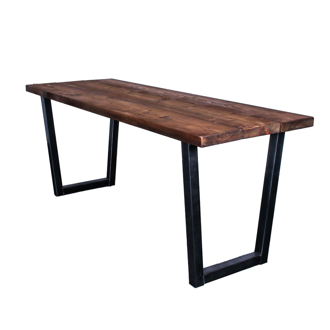 extra chunky rustic industrial dining table chunk 1 3 boards walnut