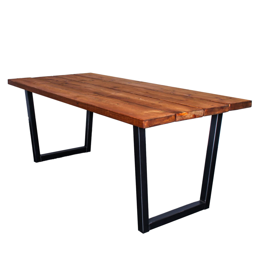 extra chunky rustic industrial dining table chunk 1 4 boards oak
